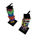 Children's Playground Colorful Stacked Block Towers With Vibrant Patterns
