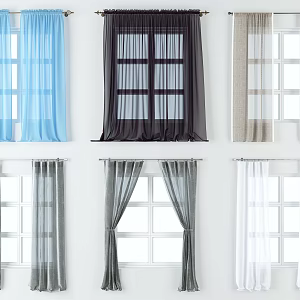 Modern Curtains 3d model
