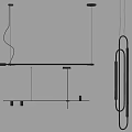 Modern chandelier 3d model