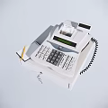Commercial Equipment Cash Register with Display Keypad Receipt Printer and Cable 3d model