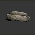 Traditional Stone Mill Equipment With Upper And Lower Discs And Central Hole