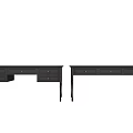 Modern Black Desk With Drawers And Simple Design For Home Office Use