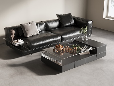 modern double sofa 3d model