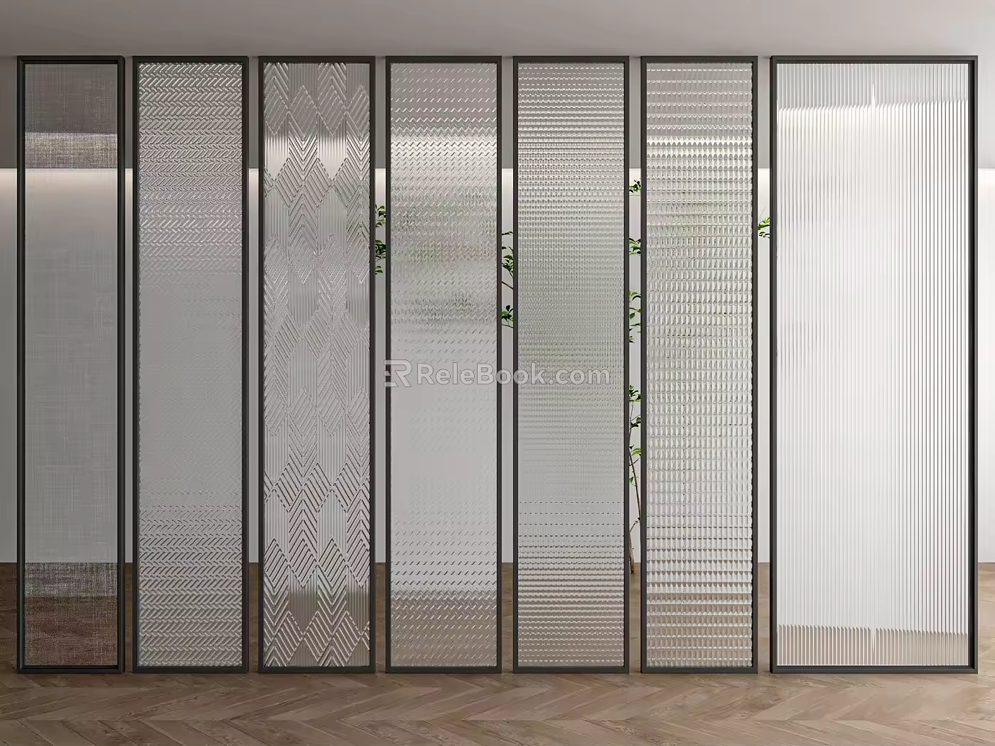 Glass partition 3d model
