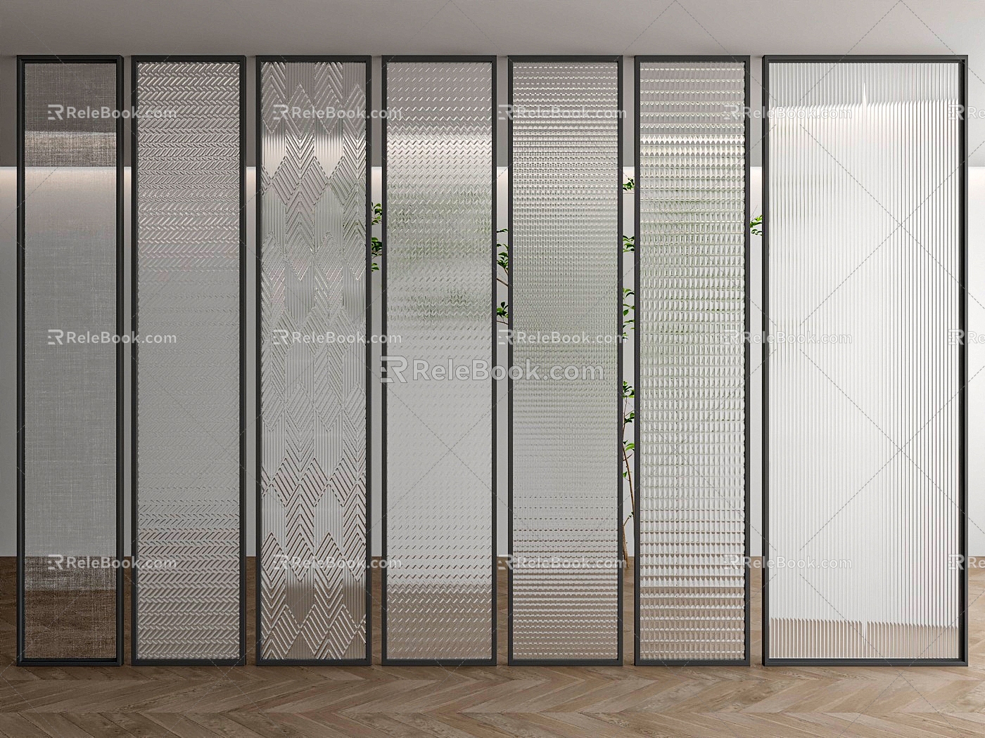 Glass partition 3d model