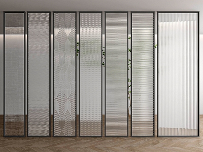 Glass partition 3d model