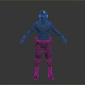Game Movie Character In Gray Protective Suit With Helmet And Goggles Standing Pose