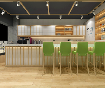 Japanese Milk Tea Shop 3d model