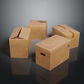 Household Items Storage Solutions Featuring Brown Cardboard Boxes For Organizing Needs