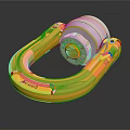 Yellow Beward U Shaped Equipment With White Circular Scale And Knob