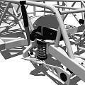 Car Chassis Framework Featuring Steel Structural Design And Support Beams 3d model