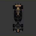 Black And Orange F1 Race Car With Sleek Design And Sporty Racing Wheels