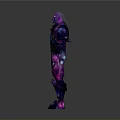 Colorful Human Shaped Decorative Figurine With Purple Pink Blue Patterns For Home Decor