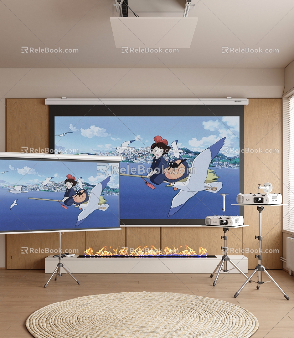 Projector screen 3d model