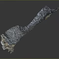 Honeycomb Structured Rocky Terrain With Black Brown Texture And Uneven Surface