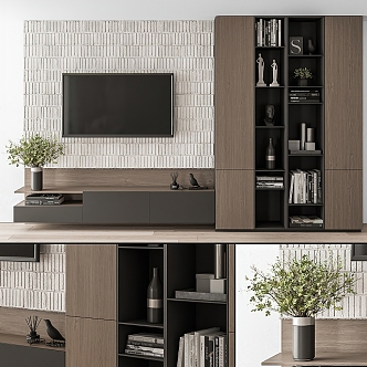 TV background wall 3d model