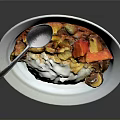 Healthy Homemade Rice Bowl With Fresh Vegetables Mushrooms Carrots Onions And Spoon