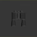 Black Binoculars With Green Lens Classic Design For Outdoor Observation