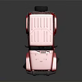 Pink Jeep Wrangler Two Door Off Road Vehicle With Black Wheels And Reflective Surface