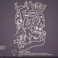 Neon Lamp with Cartoon Characters Creative Illuminated Design for Room Wall Decor
