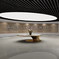 Modern Exhibition Hall Interior With Display Walls Images Charts And Open Space Layout