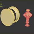 Gold Household Decor Items With Round Frame And Spherical Design Details
