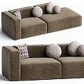 Modern Poliform double sofa 3d model