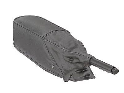 Black Leather Protective Device Cover With Tubular Handle And Secure Design 3d model