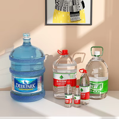 mineral water bottle 3d model