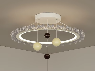 Quiet Antique Style Bedroom Ceiling Lamp 3d model