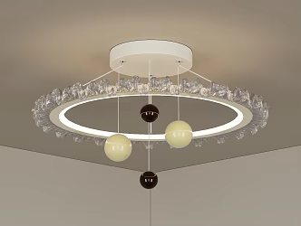 Quiet Antique Style Bedroom Ceiling Lamp 3d model