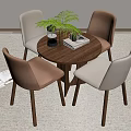 Casual tables and chairs 3d model