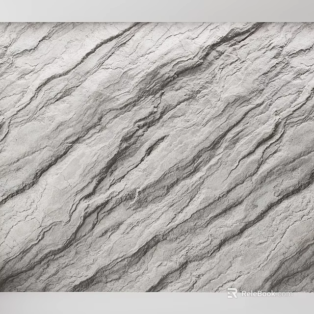 Gray Marble Construction Slab Featuring Natural Veined Texture And Smooth Surface 3d model 