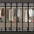 Modern Wardrobe Interior Design With Glass Doors Hanging Clothes Drawers And Shoes