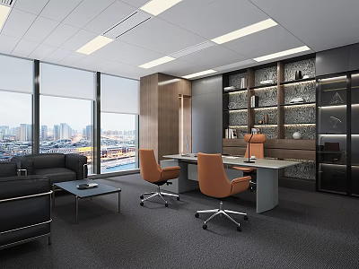Modern Office Manager's Office Chairman's Office 3d model