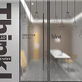 Creative Room With Hanging Light Bulbs Glass Door Idea And Inspiration