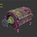 Rusted Electric Motor With Metal Casing Shaft And Stable Base Industrial Machinery Component