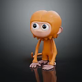 Modern game character cartoon monkey animation monkey 3d model
