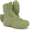 Olive Green High Top Tactical Boots For Outdoor Use 3d model