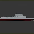 Modern Military Water Vessel Design with Hull Number 100 and Deck Markings