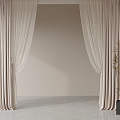 Modern Curtain Cloth Curtain Gauze Curtain 3d model