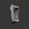 Ancient Stone Circular Daily Life Item With Cracked Surface And Carved Pattern