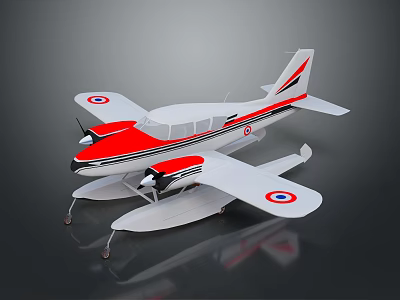 Red And White Winged Spacecraft Design For Cosmic Exploration Missions 3d model