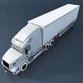 White Semi Truck With Long Enclosed Cargo Trailer And Clean Modern Exterior Design