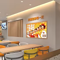 Modern Bright Casual Restaurant Interior Design With Colorful Chairs Large Glass Windows And Cozy Lighting