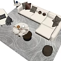 Modern Sofa Coffee Table Combination Sofa Coffee Table 3d model