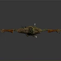 Plant Based Humanoid Creature Character With Tree Branches And Textured Body