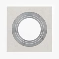 Decorative Circular Hole Covers With Grid Wooden And Stone Materials For Home Decor