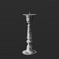 Vintage Candle Lamp With Ornate Metal Base And Classic Design Details