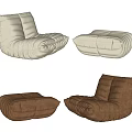 Modern Lazy Sofa Single Sofa Caterpillar Sofa 3d model